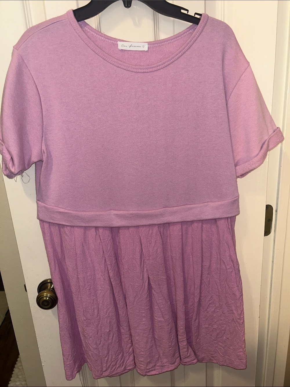 Ces Femme Lilac Two-Tone Mini Dress